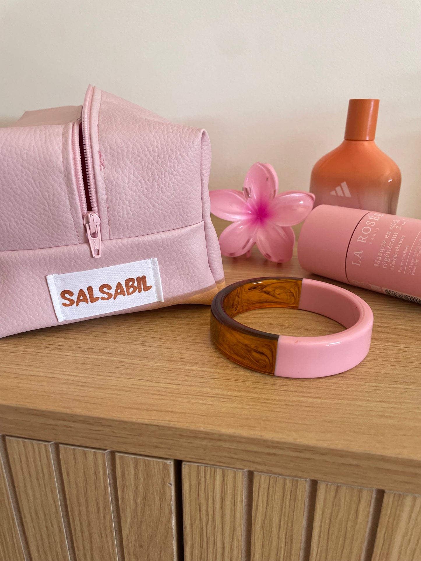 Trousse de toilette (Rose bonbon)